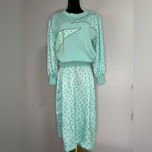 vintage bluse and Skirt Suit